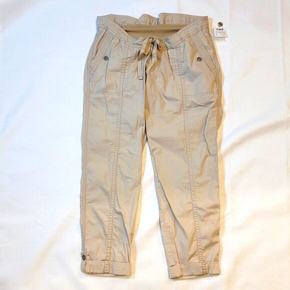Motherhood Maternity Cropped Khaki Pants Size Small New With Tags - Picture 1 of 9